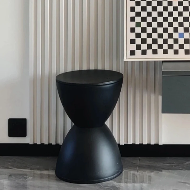Modern Minimalist PP Hourglass-Shaped Stool Chair For Bedroom & Living Room