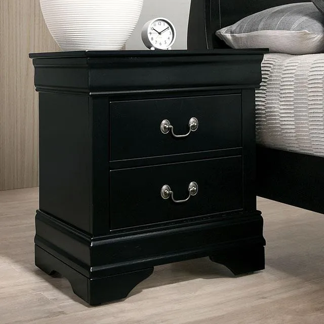 Furniture of America Louis Philippe FM7866BK-N Night Stand