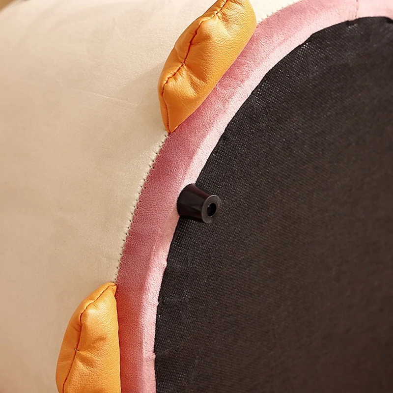 Contemporary Creative Kids Penguin Velvet Plywood Low Stool For Living Room