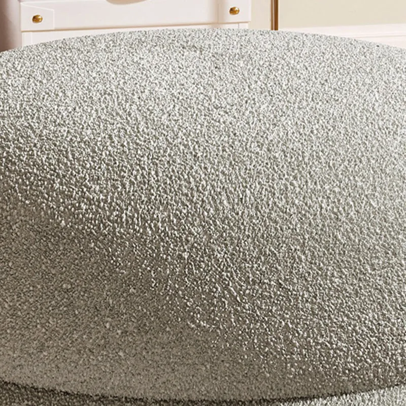 Contemporary Creative Multi-Level Round Sherpa Fabric Plywood Frame Low Stool For Living Room