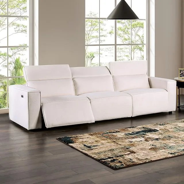 Furniture of America Treharris FM62002WH-SF-PM-PK Power Sofa