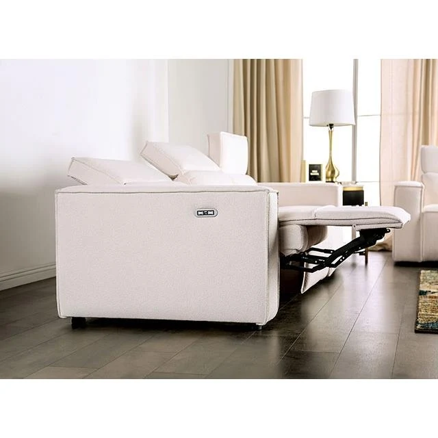 Furniture of America Treharris FM62002WH-SF-PM-PK Power Sofa