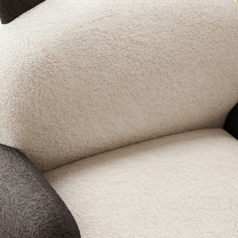 Contemporary Creative Cartoon Baby Panda Sherpa Fabric Accent Chair Backrest Armrest For Living Room