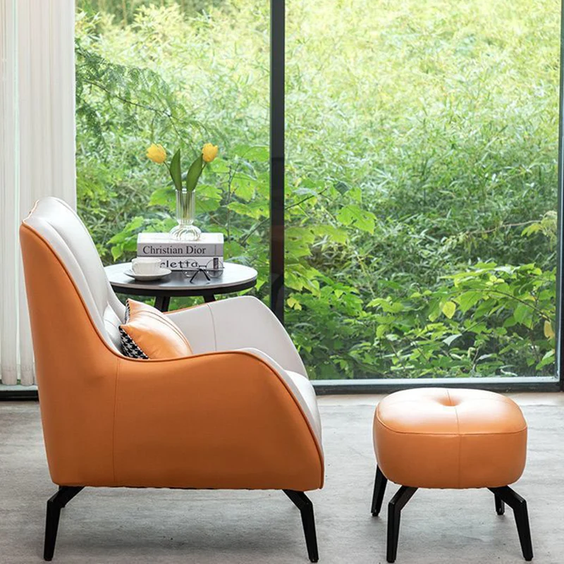 Contemporary Scandinavian Square Synthetic Fabric Upholstered Carbon Steel Accent Chair Backrest Armrest For Living Room