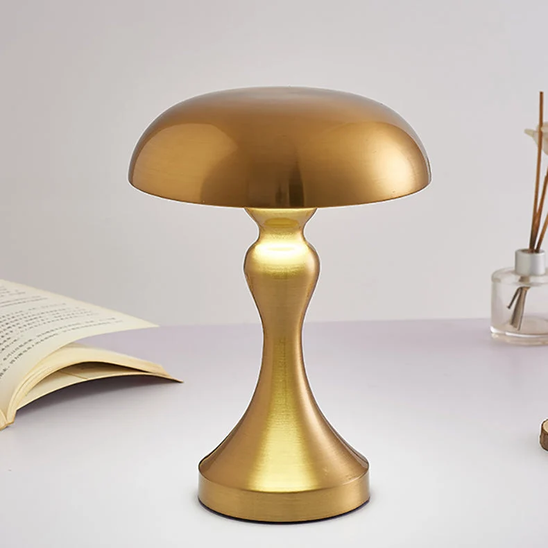 Modern Art Deco Mushroom Acrylic Iron LED Table Lamp For Bedroom