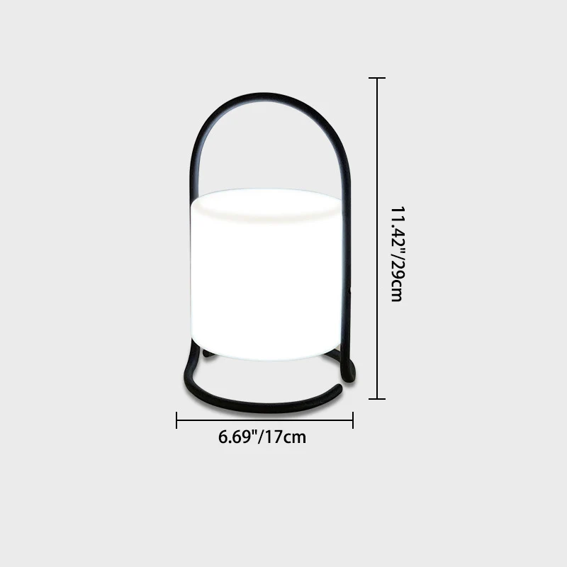 Contemporary Nordic Metal PE Ball Egg Cube Cylinder LED Hanging Rechargeable Table Lamp For Bedside