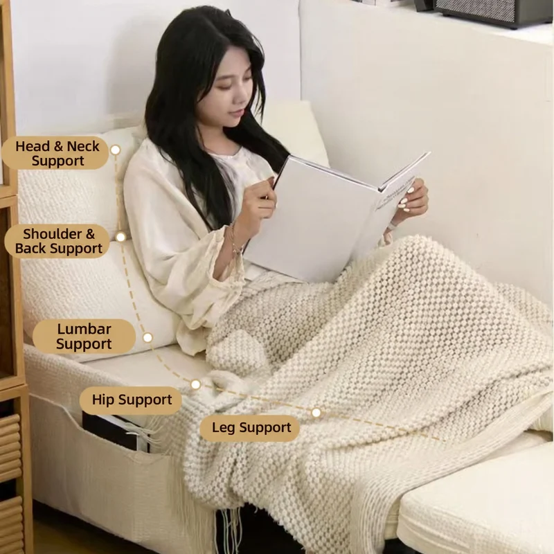 Sofá cama convertible 3 en 1 de tela de terciopelo con almacenamiento inferior.
