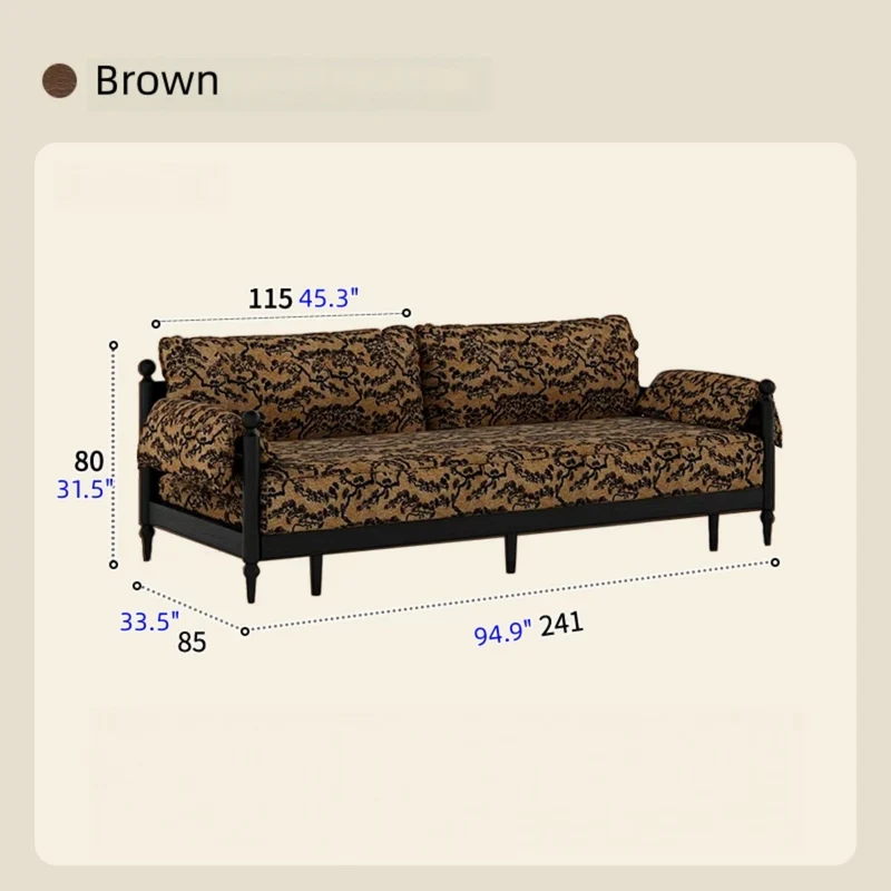 Sofá cama Gland con estructura de madera maciza de fresno y tapizado en tela de terciopelo estampada.