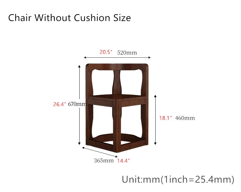 Juego de mesa y sillas de comedor nido de madera maciza que ahorran espacio