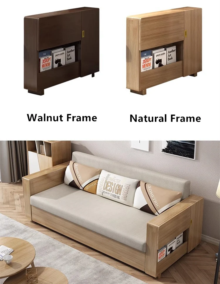 Juego de sofá cama convertible y chaise lounge con almacenamiento debajo