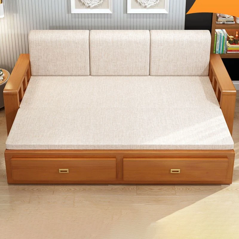 Moderno sofá cama de tamaño completo con colchón desmontable y espacio de almacenaje debajo