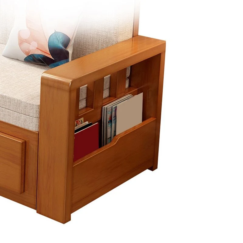 Moderno sofá cama de tamaño completo con colchón desmontable y espacio de almacenaje debajo