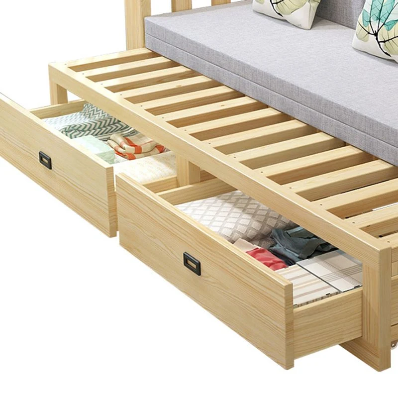 Moderno sofá cama de tamaño completo con colchón desmontable y espacio de almacenaje debajo