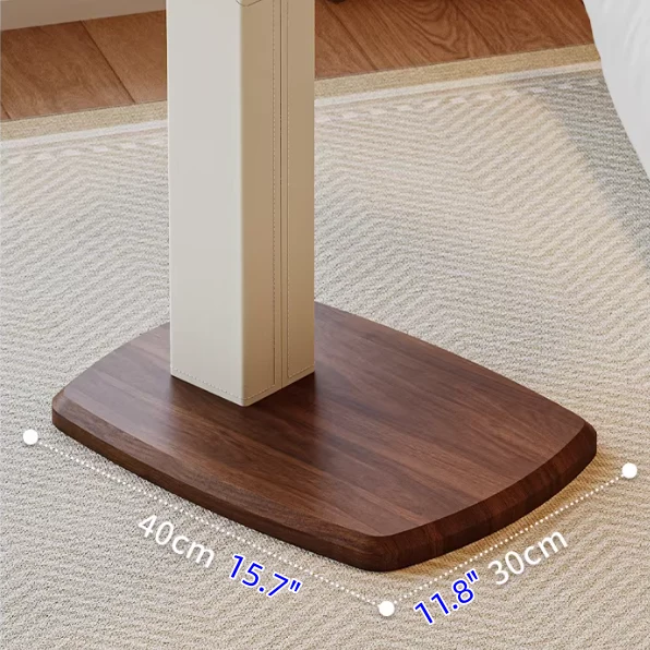 Mesa auxiliar giratoria abatible de altura ajustable en forma de C con ruedas invisibles