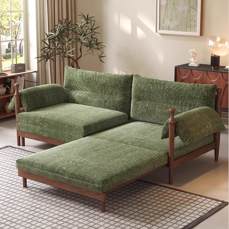 Sofá cama extraíble con estructura de madera de fresno macizo FENGYU