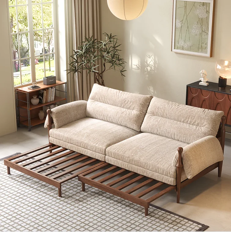 Sofá cama extraíble con estructura de madera de fresno macizo FENGYU