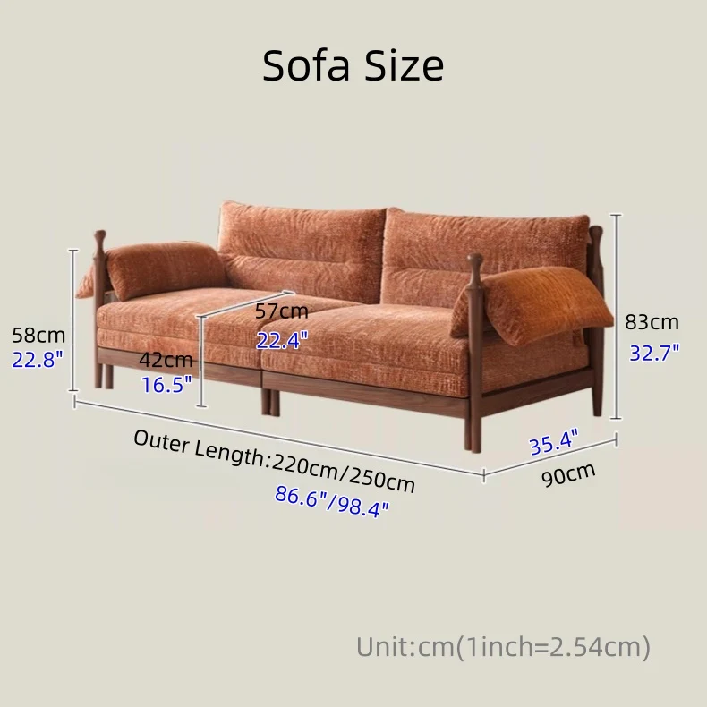 Sofá cama extraíble con estructura de madera de fresno macizo FENGYU