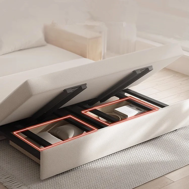 Sofá cama convertible 3 en 1 con reposabrazos oculto y espacio de almacenamiento debajo