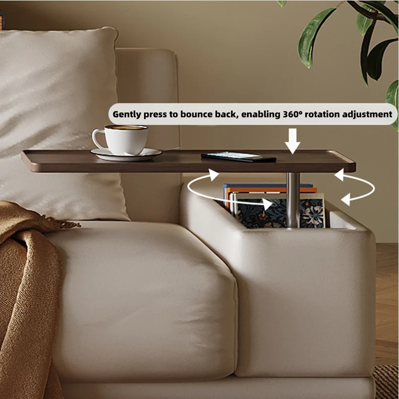 Sofá cama con respaldo ajustable y reposabrazos giratorio de tela de cuero para escritorio
