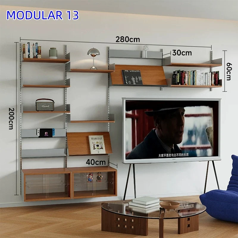 Estanterías modulares de aleación de aluminio para montaje en pared