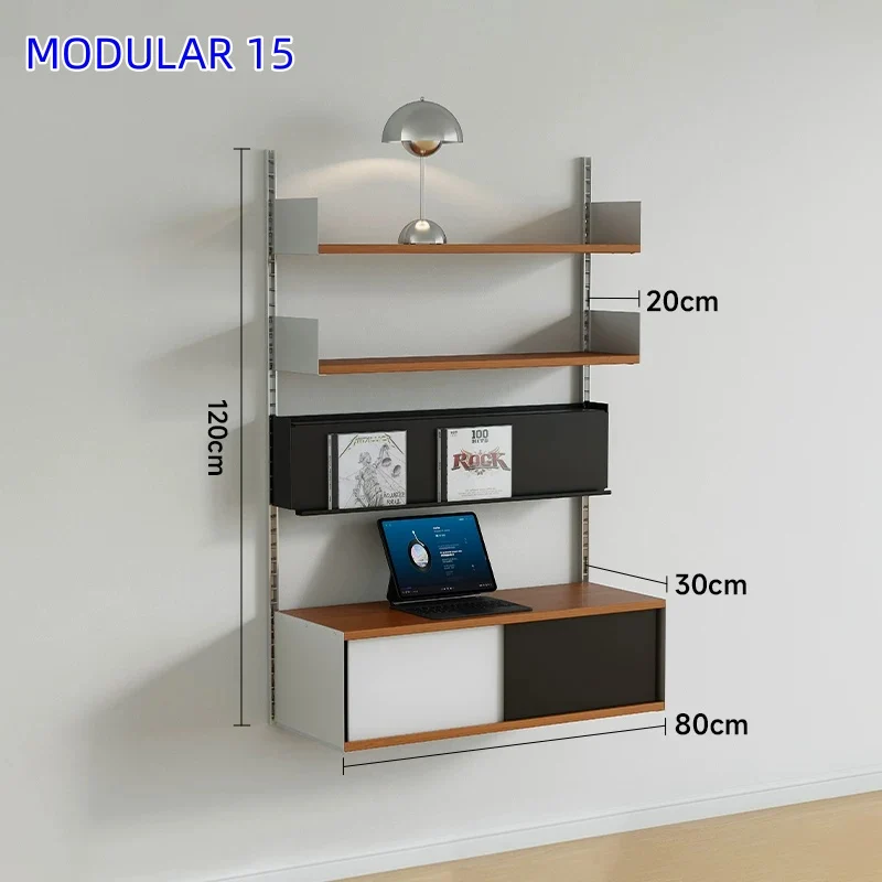 Estanterías modulares de aleación de aluminio para montaje en pared