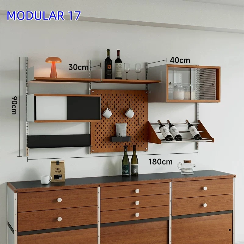 Estanterías modulares de aleación de aluminio para montaje en pared