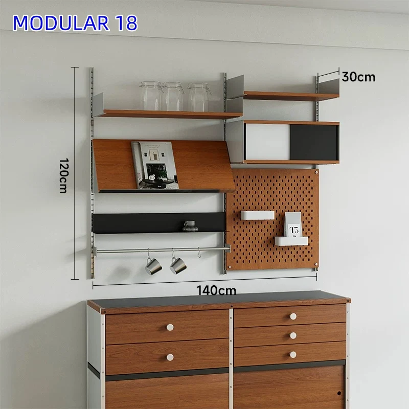 Estanterías modulares de aleación de aluminio para montaje en pared