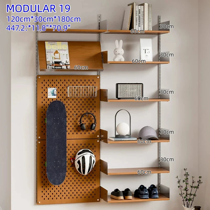 Estanterías modulares de aleación de aluminio para montaje en pared