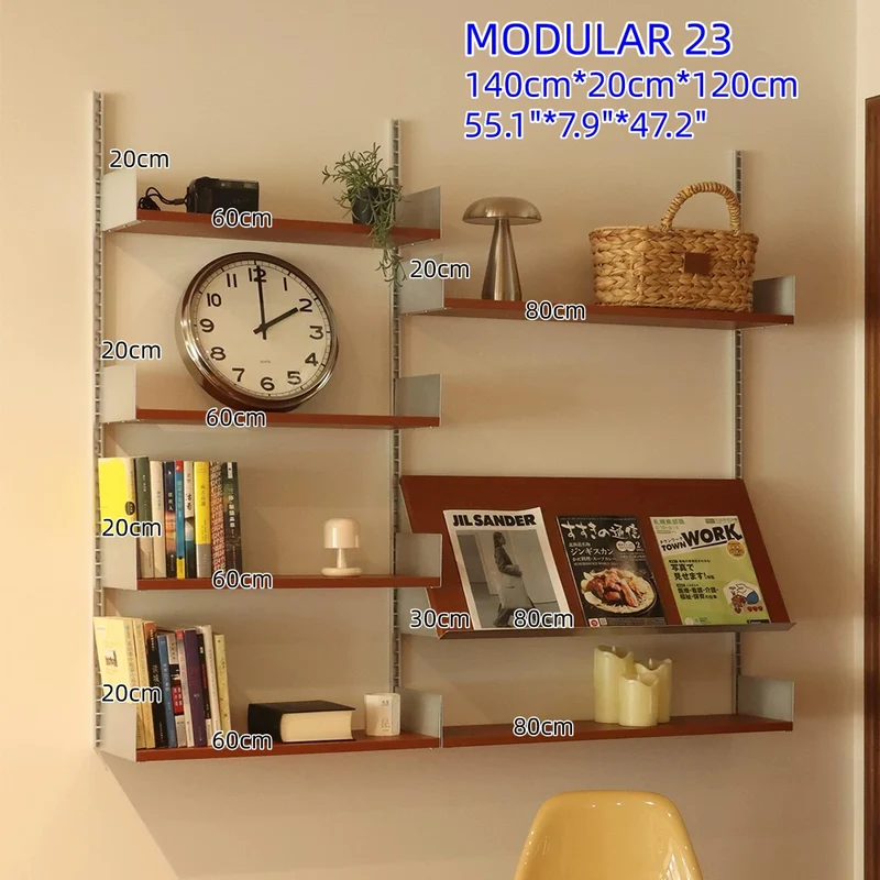 Estanterías modulares de aleación de aluminio para montaje en pared