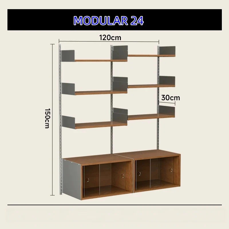 Estanterías modulares de aleación de aluminio para montaje en pared