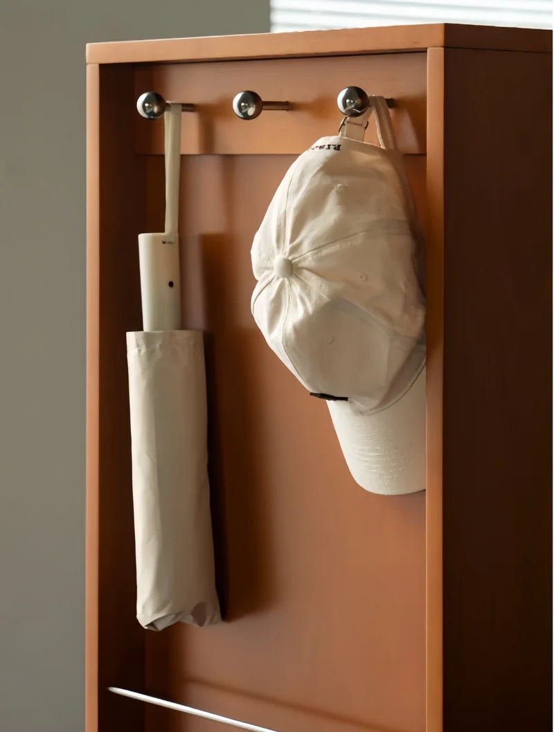 Organizador de joyas portátil con espejo de cuerpo entero y cerradura de huella dactilar.