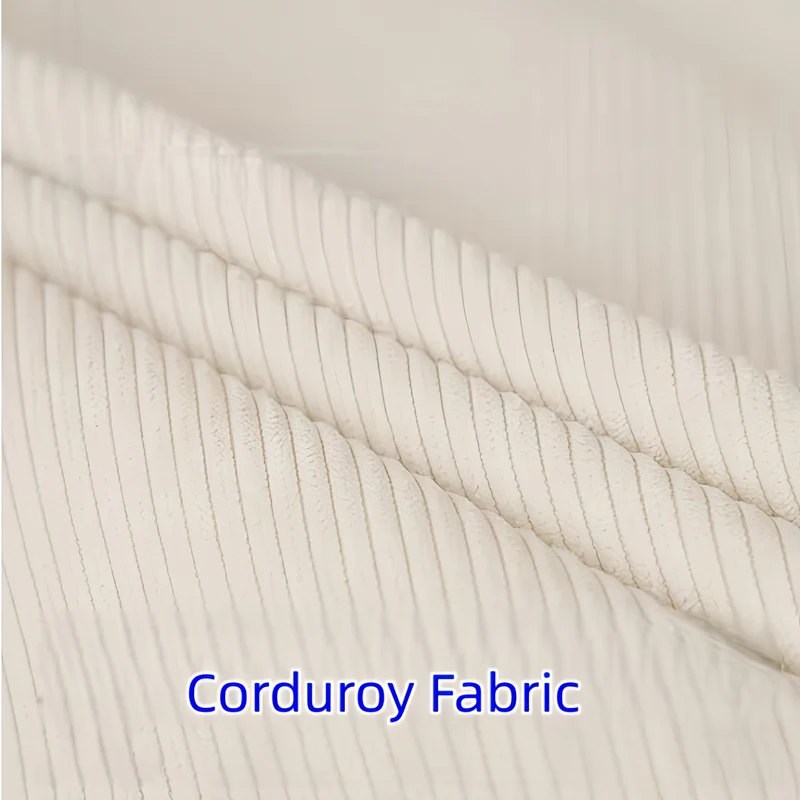 Sofá cama Japandi con estructura de madera maciza y tapizado en tela de pana.