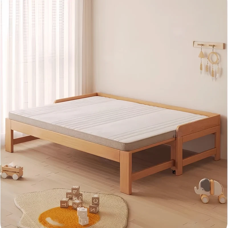 Cama de día de madera maciza de haya con cajones de almacenamiento debajo