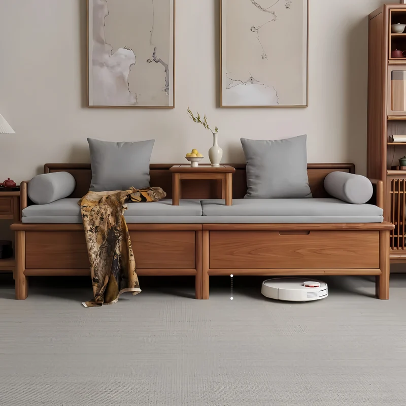 Cama Arhat 3 en 1 de madera maciza con cajones de almacenamiento debajo
