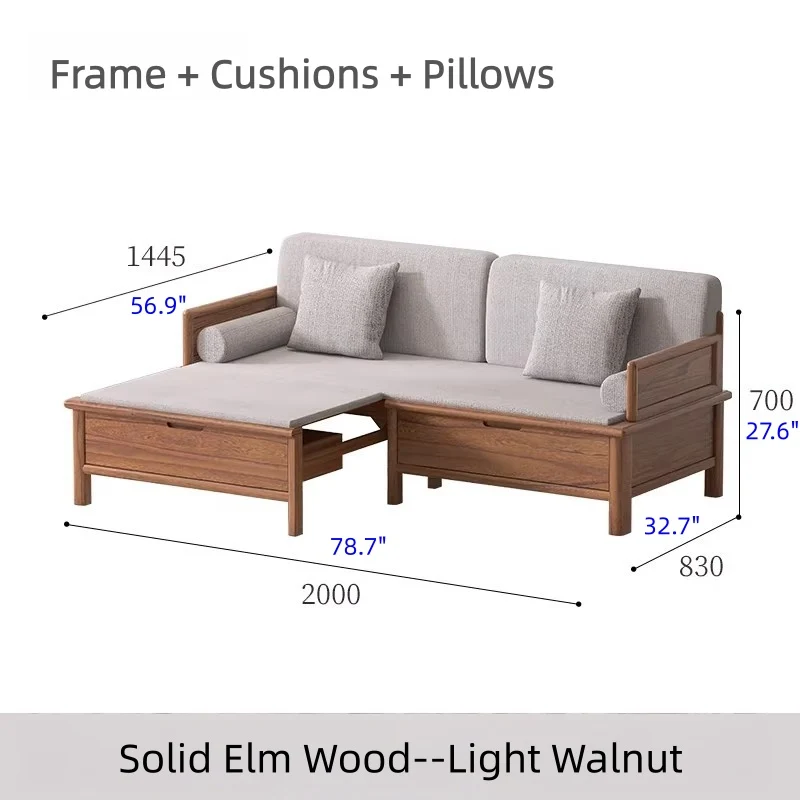 Cama Arhat 3 en 1 de madera maciza con cajones de almacenamiento debajo