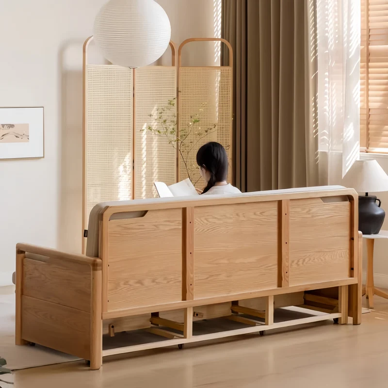 Sofá cama Arhat con estructura de madera maciza y cajones de almacenamiento debajo