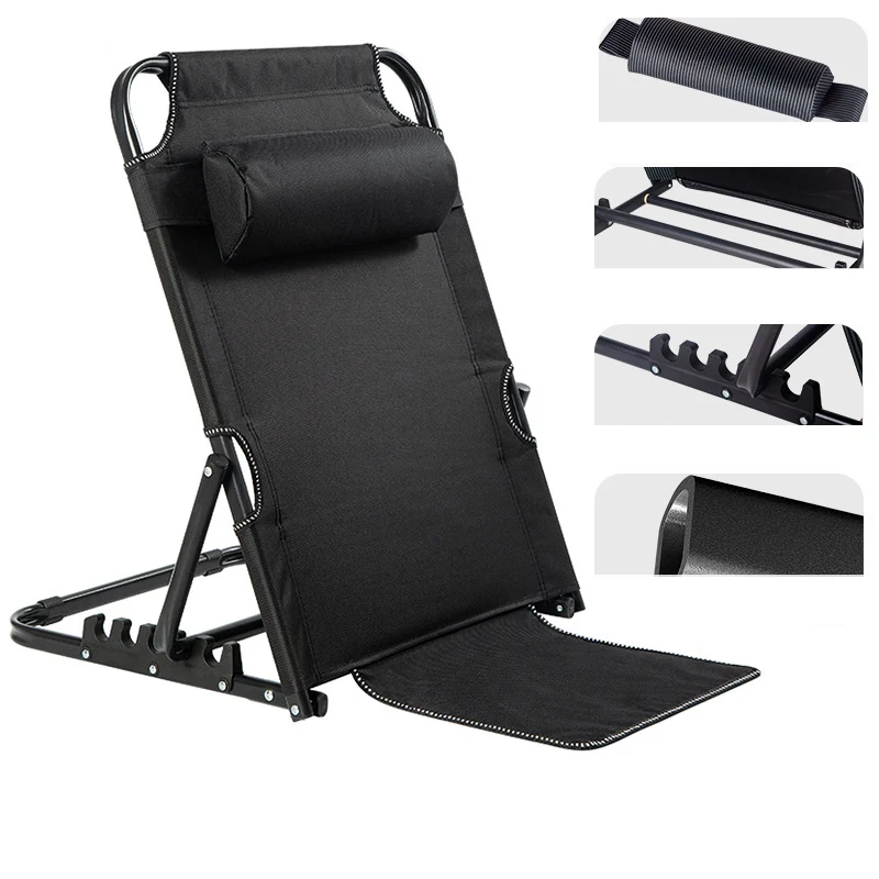 Modern Minimalist Oxford Fabric Textilene Fabric Iron Plastic Rectangular Back Chair With Adjustable Recline & Armrests For Living Room & Bedroom