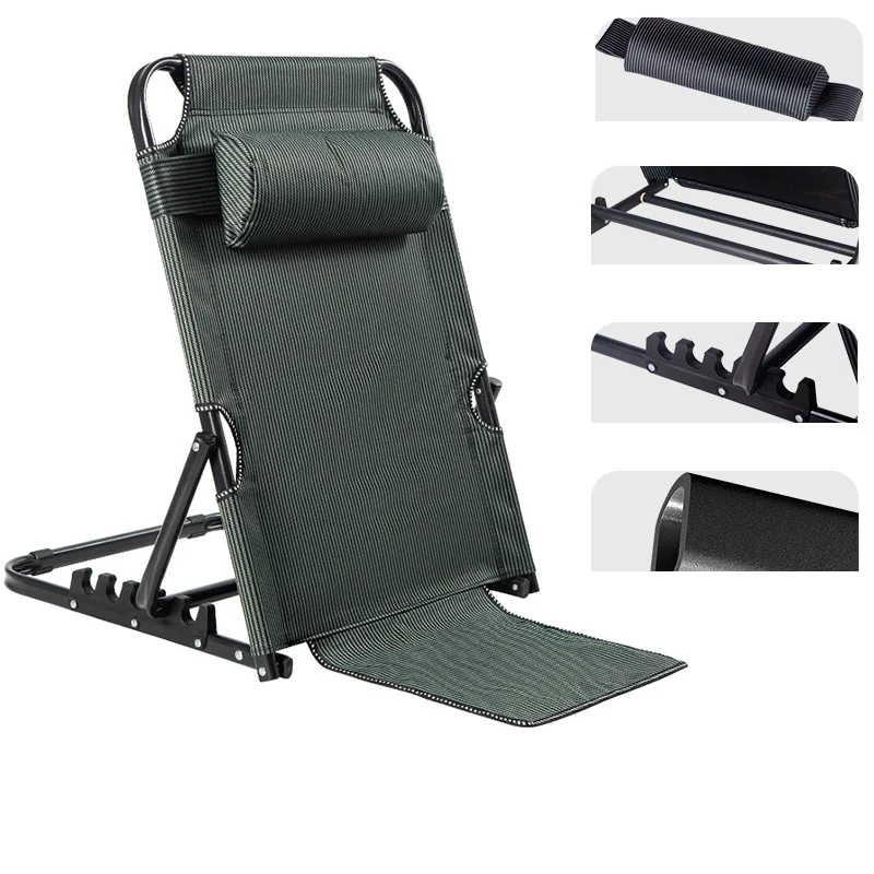 Modern Minimalist Oxford Fabric Textilene Fabric Iron Plastic Rectangular Back Chair With Adjustable Recline & Armrests For Living Room & Bedroom