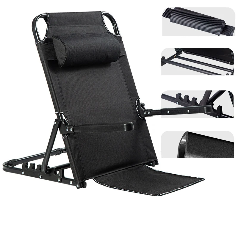 Modern Minimalist Oxford Fabric Textilene Fabric Iron Plastic Rectangular Back Chair With Adjustable Recline & Armrests For Living Room & Bedroom
