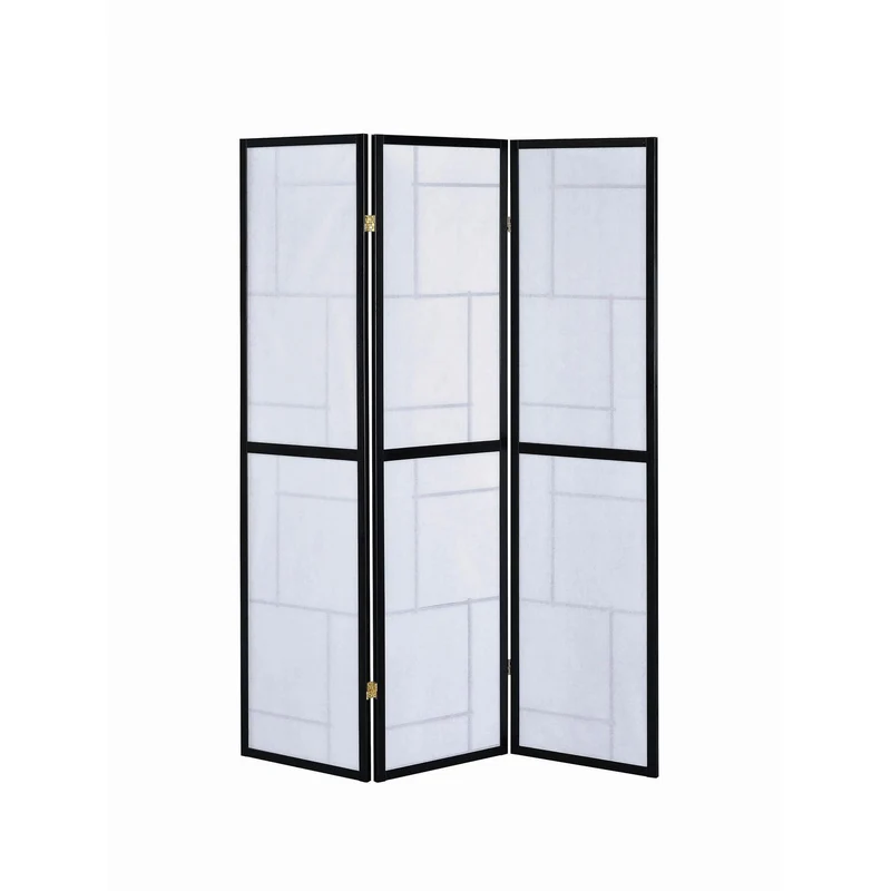 Coaster Furniture Damis 900102 3-Panel Room Divider Folding Shoji Screen - Black
