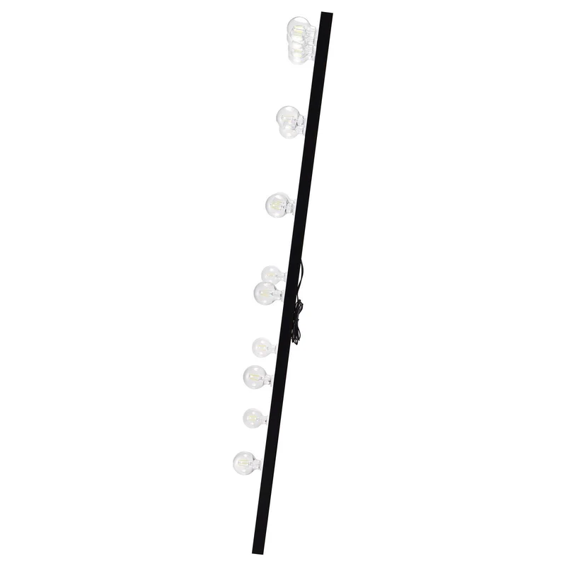 Coaster Furniture Zayan 969557 32 x 71 Inch Floor Mirror LED Lighting - Black Gloss