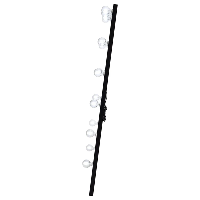 Coaster Furniture Zayan 969557 32 x 71 Inch Floor Mirror LED Lighting - Black Gloss