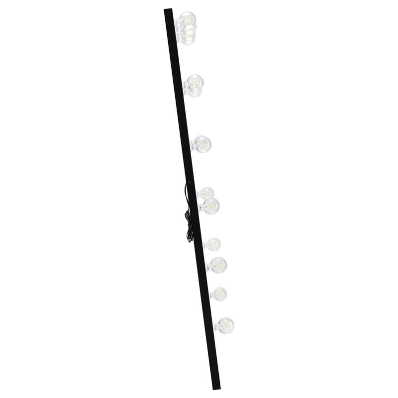 Coaster Furniture Zayan 969557 32 x 71 Inch Floor Mirror LED Lighting - Black Gloss