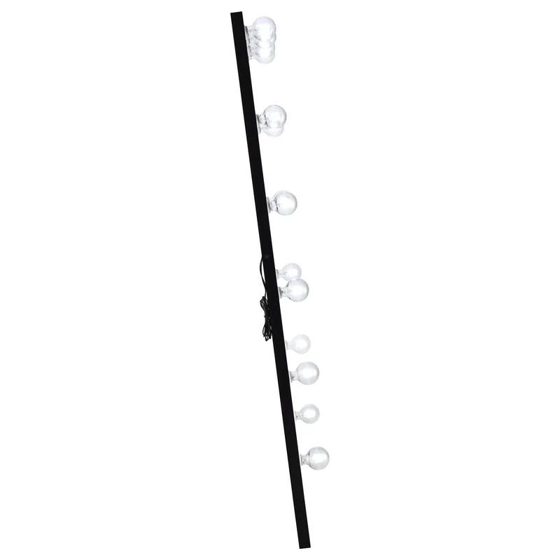 Coaster Furniture Zayan 969557 32 x 71 Inch Floor Mirror LED Lighting - Black Gloss