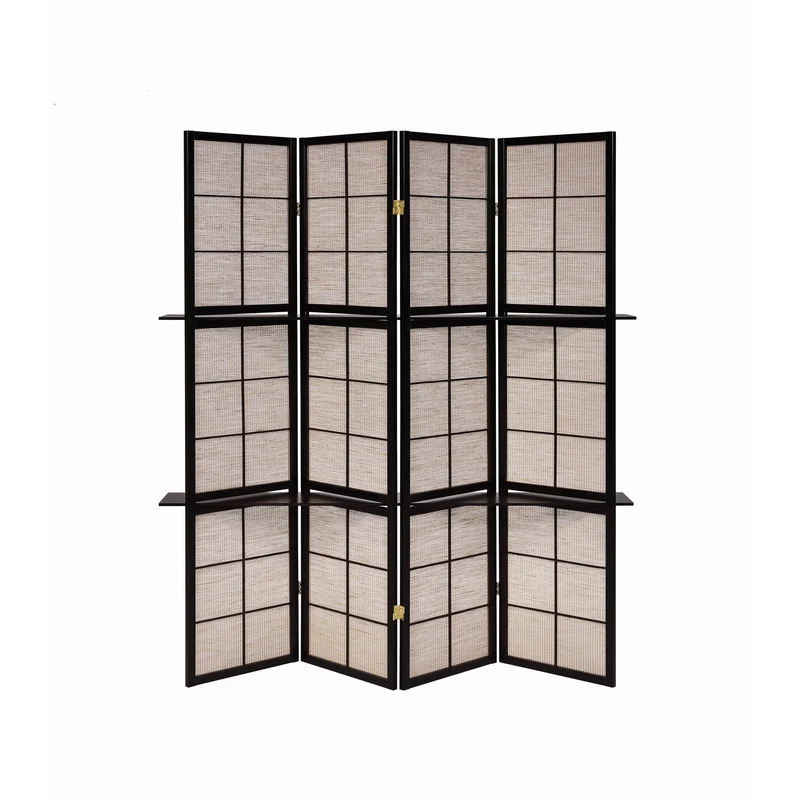 Coaster Furniture Iggy 900166 4-Panel Room Divider Folding Shoji Screen - Cappuccino