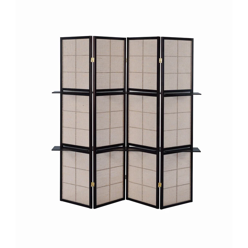 Coaster Furniture Iggy 900166 4-Panel Room Divider Folding Shoji Screen - Cappuccino