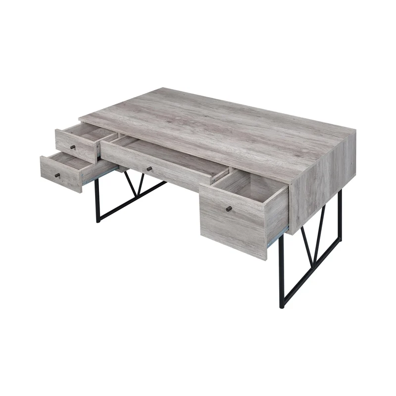 Coaster Furniture Analiese 801999 63-inch 4-Drawer Writing Desk - Grey Driftwood