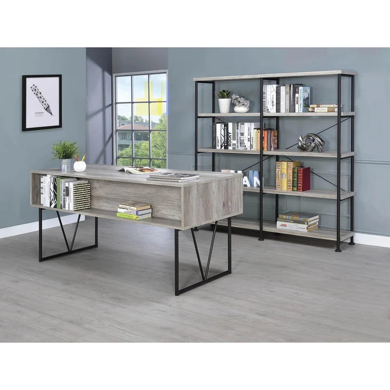 Coaster Furniture Analiese 801999 63-inch 4-Drawer Writing Desk - Grey Driftwood