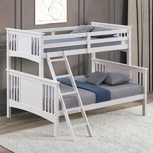 Furniture of America Spring Creek FM-BK602F-WH Twin/Full Bunk Bed
