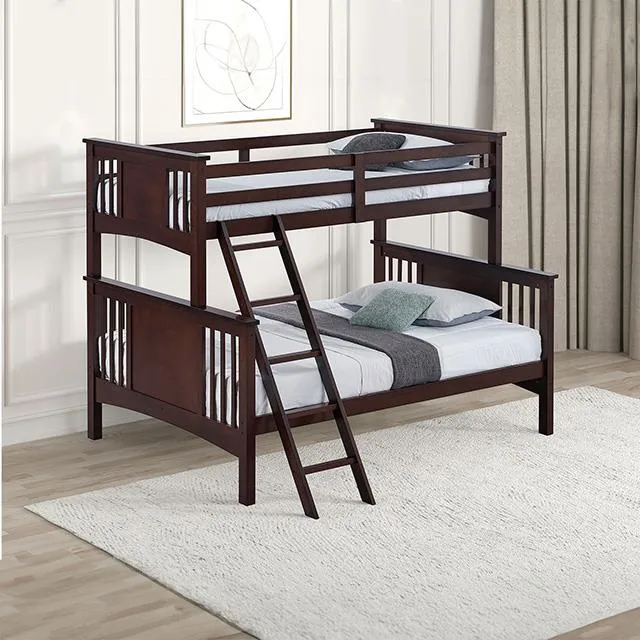 Furniture of America Spring Creek FM-BK602F-DW Twin/Full Bunk Bed